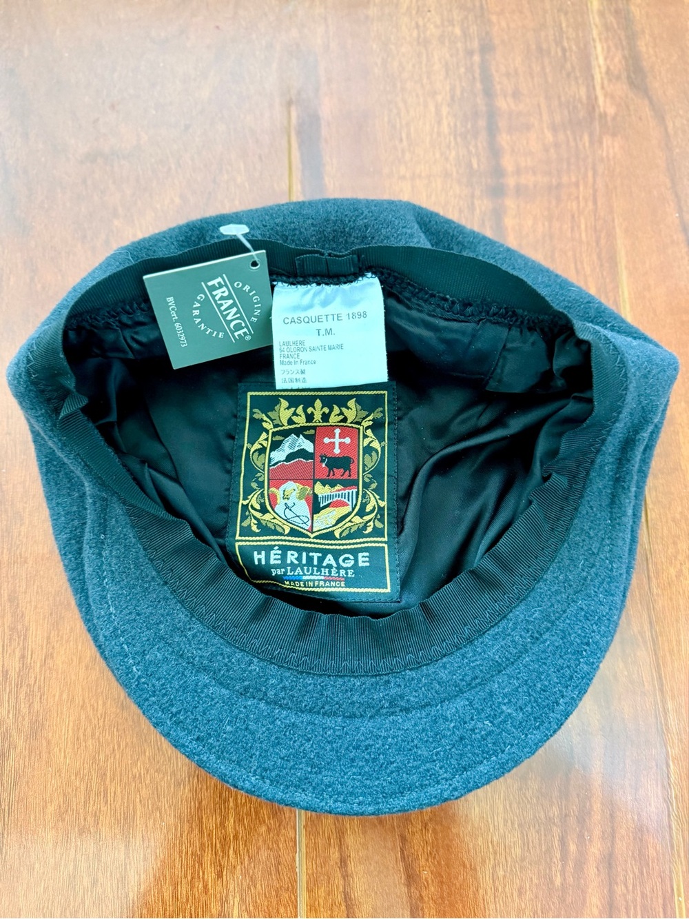 Heritage par Laulhere Casquette 1898 Oloron French Merino Wool Flat Cap Medium
